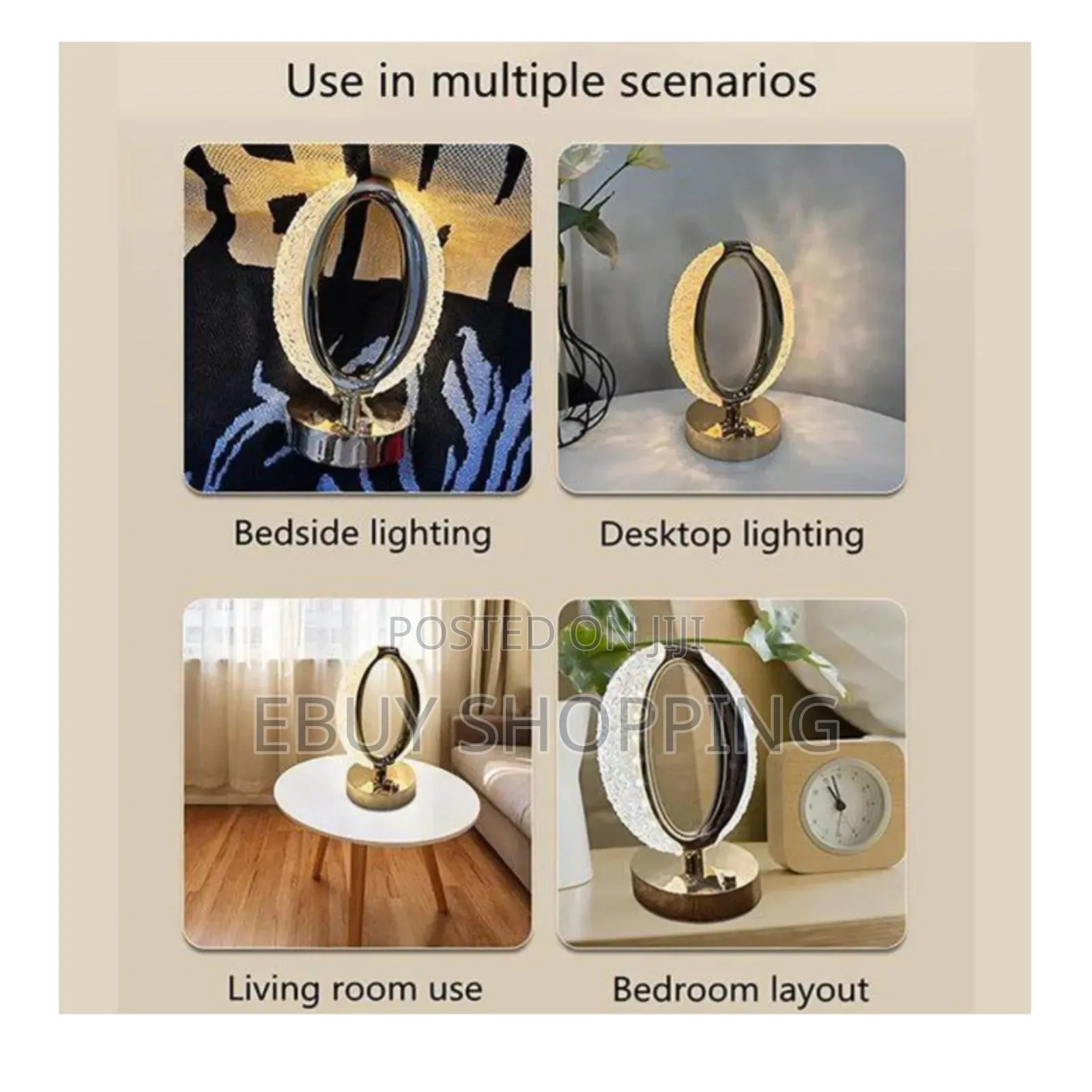 Decorative Rechargeable Crystal Lamp for Bedroom Living Room