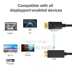 Display Port to Hdmi Cable 1.8m (Dp to Hdmi)