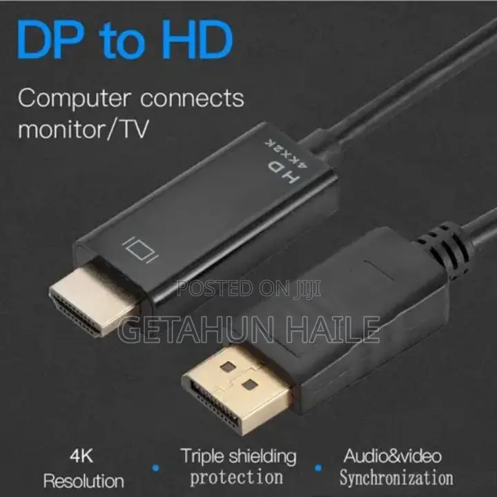 Display Port to Hdmi Cable 1.8m (Dp to Hdmi)