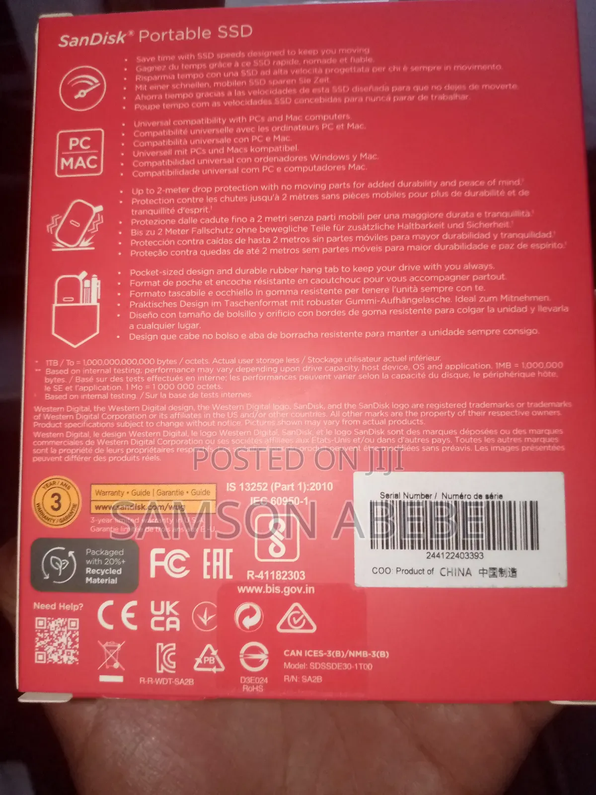 Sandisk Portable 2tb SSD