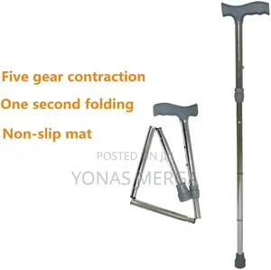 Walking Stick፸𡵓ziggy Tribase Folding Walking Stick (Silver)