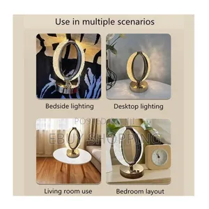 Compact Crystal Table Lamp – Portable