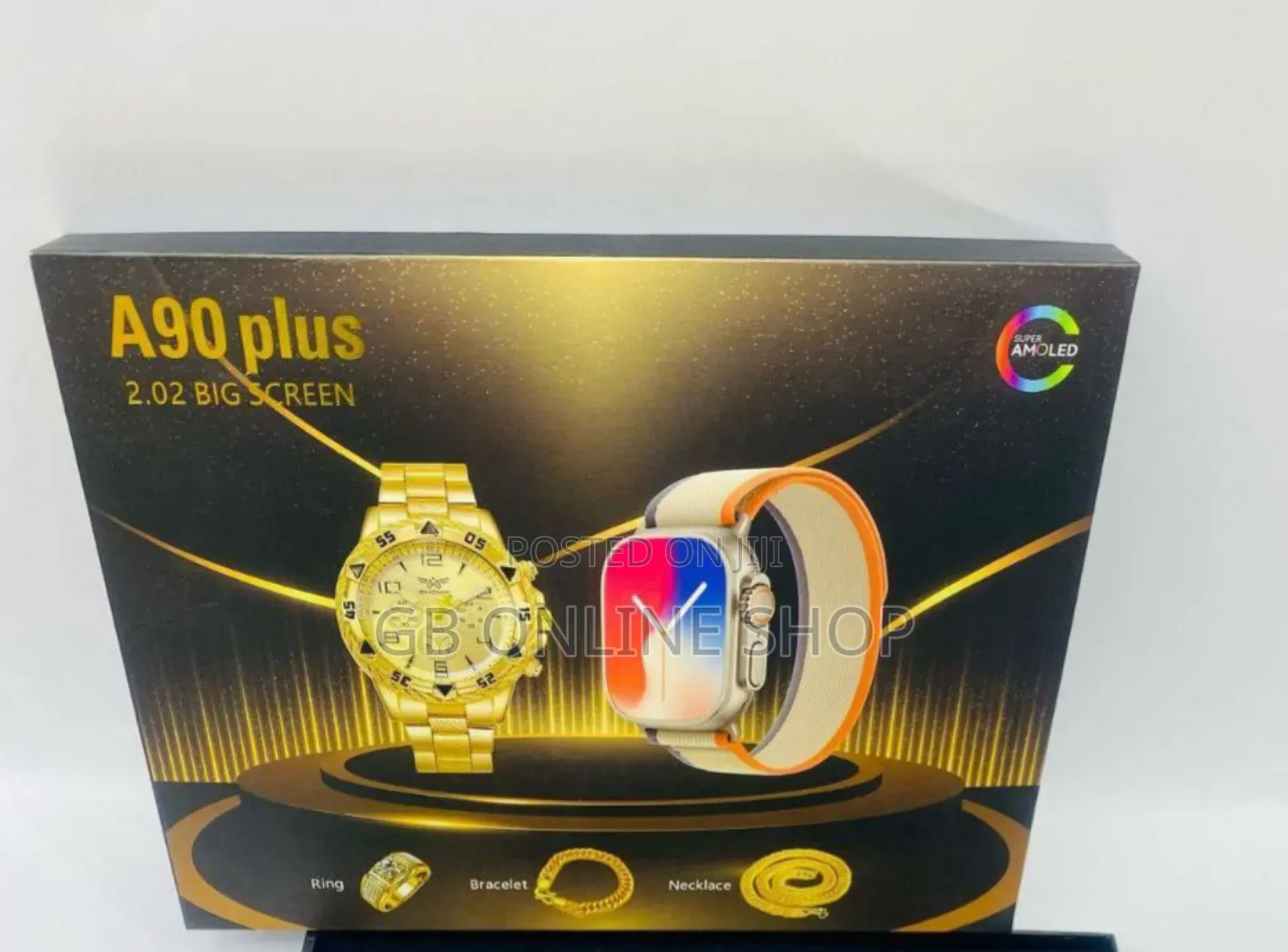 New Arrivals A90 Plus Amoled Screen Smart Watch Combo