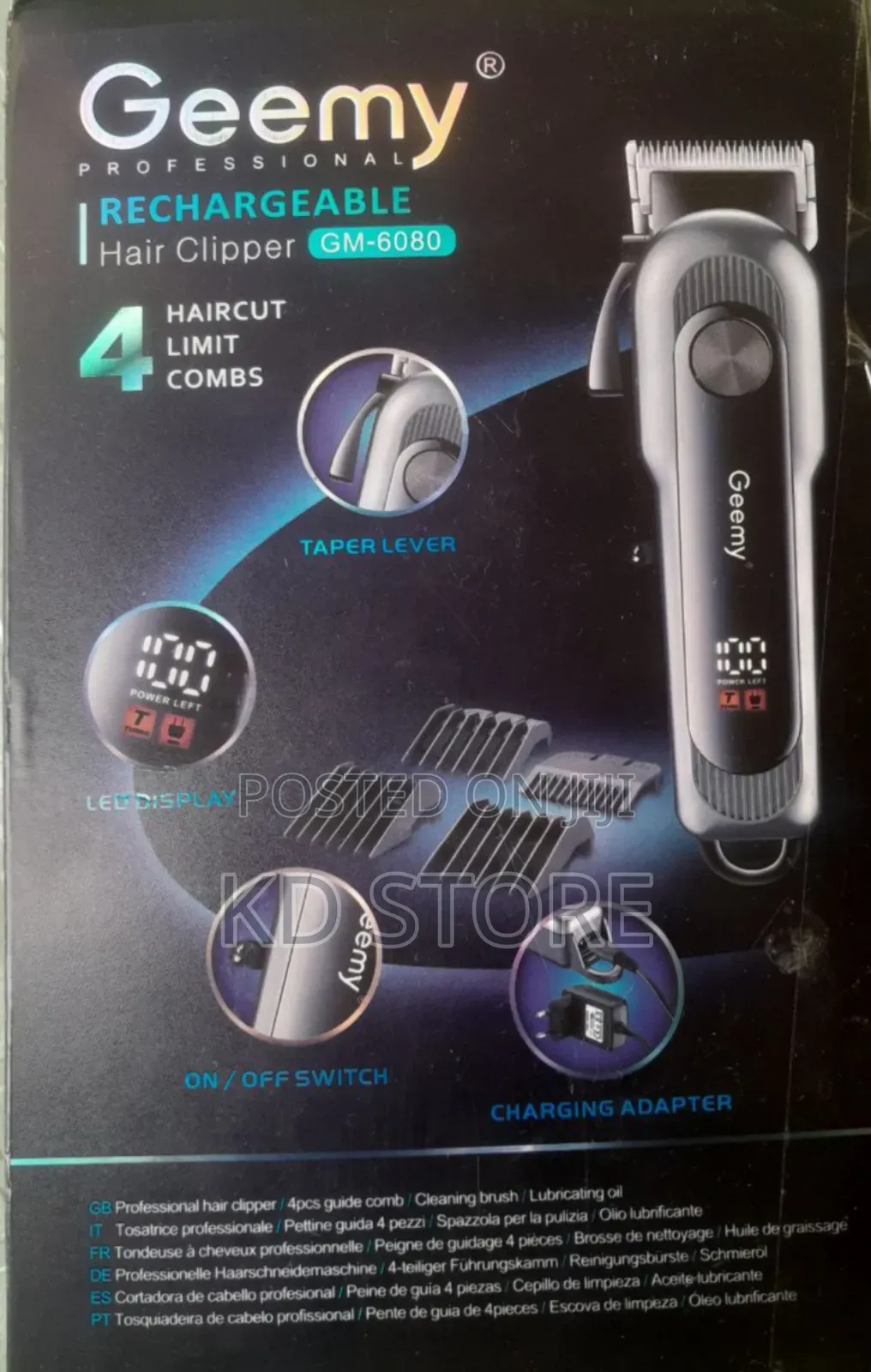 Geemy Profesdional Rechargeable Hair Clipper