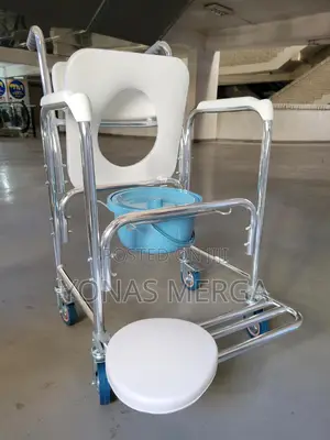 Photo - Toilet 4 in 1 Foldable Multi-Function Shower Chair(4 Wheels)