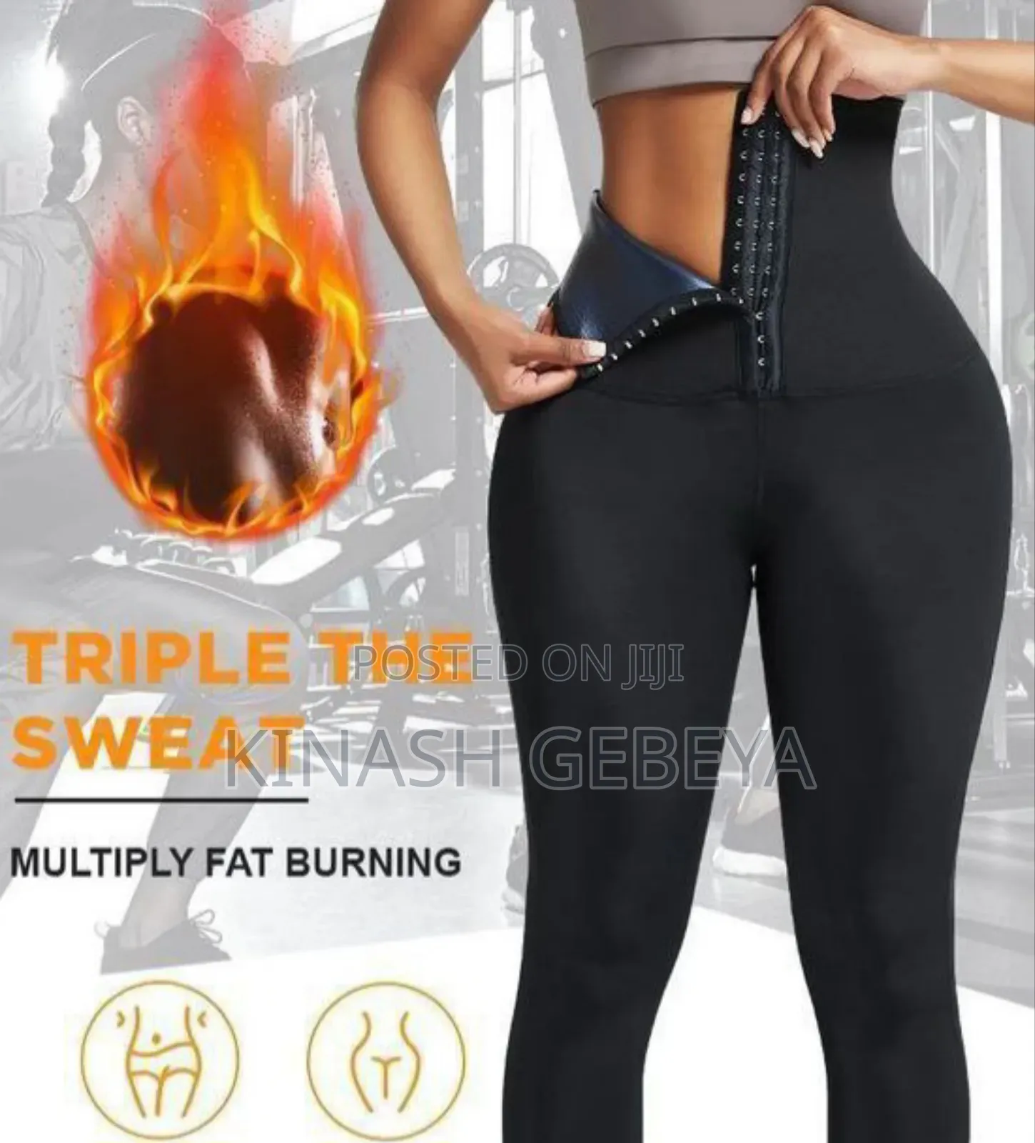 High Waist Sweat Pants(ውፍረት መቀነሻ ታይት)