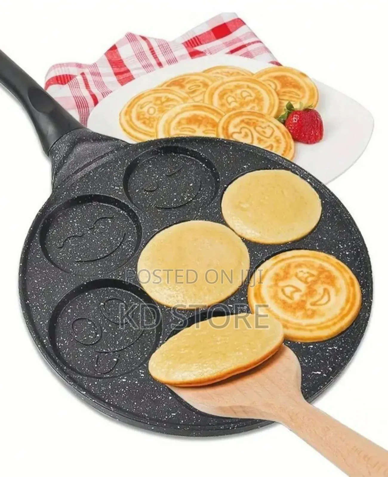  Momcoc Smiley Face Non Stick Pancake Pan 
