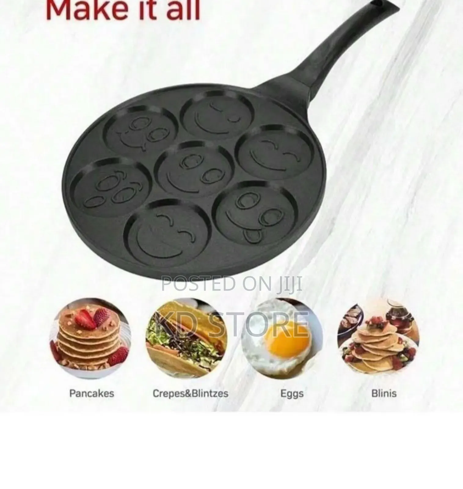  Momcoc Smiley Face Non Stick Pancake Pan 