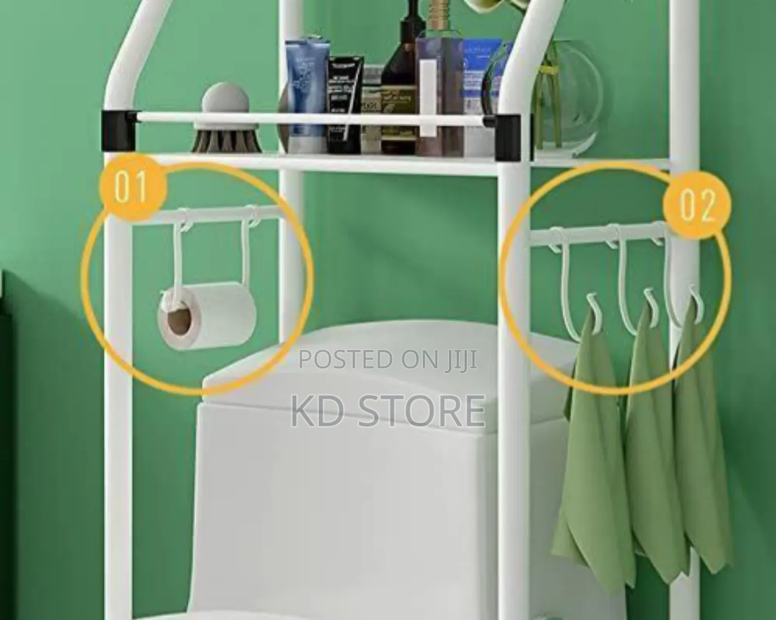 Over Toilet Wc Rack
 3tier Washing Machine/Toilet Rack