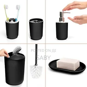 Black 6pcs Bathroom Set