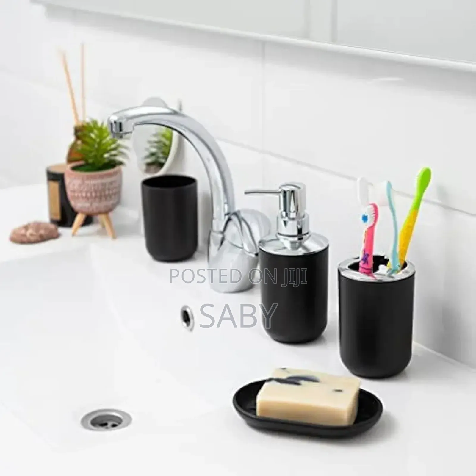 Black 6pcs Bathroom Set