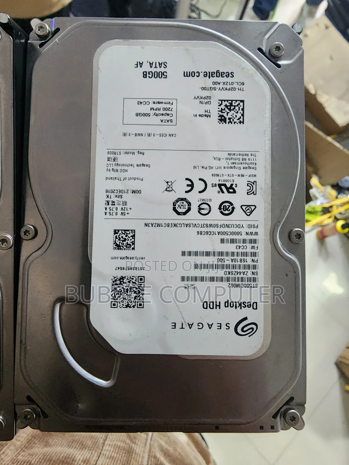 500 Gb Desktop Hard Drive or Disk