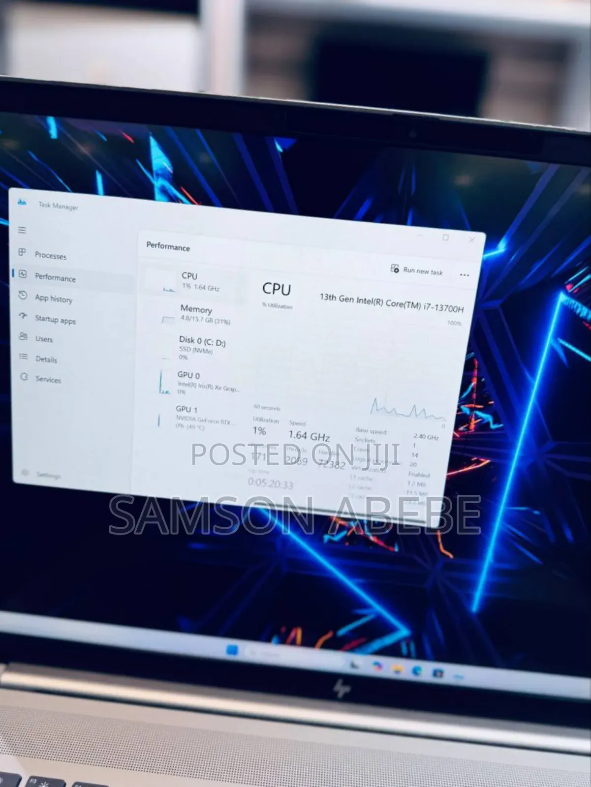 New Laptop HP Pavilion 15t 16GB Intel Core I7 SSD 1T