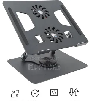 A Laptop Stand Fan With a 360 Rotating Base