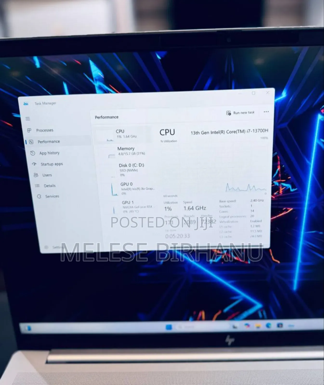 New Laptop HP Pavilion 15 16GB Intel Core I7 SSD 1T