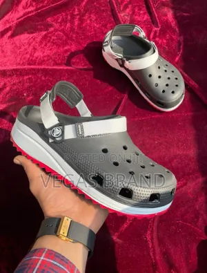 Crocs Sliper Clogs Grey Red Master Quality Shoes