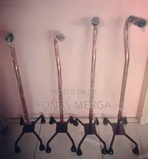 Walking Stick, Adjustable Height(Quadripod)4legs_chrome Base