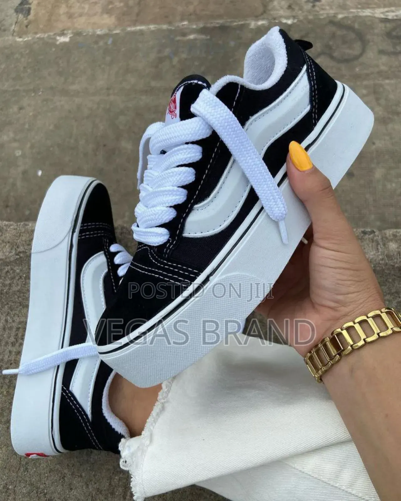 Vans Knu Skool Black White Master Quality Shoes