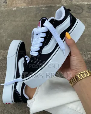 Photo - Vans Knu Skool Black White Master Quality Shoes