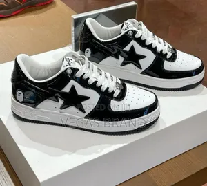 Bapesta Bathing Ape Black White Master Quality Shoes