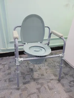Photo - Toilet=Steel Drop-Arm Commode Chair፵苺transfer Bench/Commode