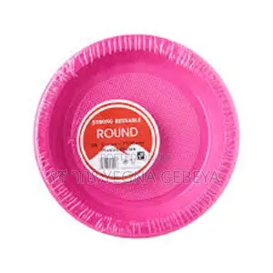 Photo - 20pcs Round Plastic Plates for Cakes