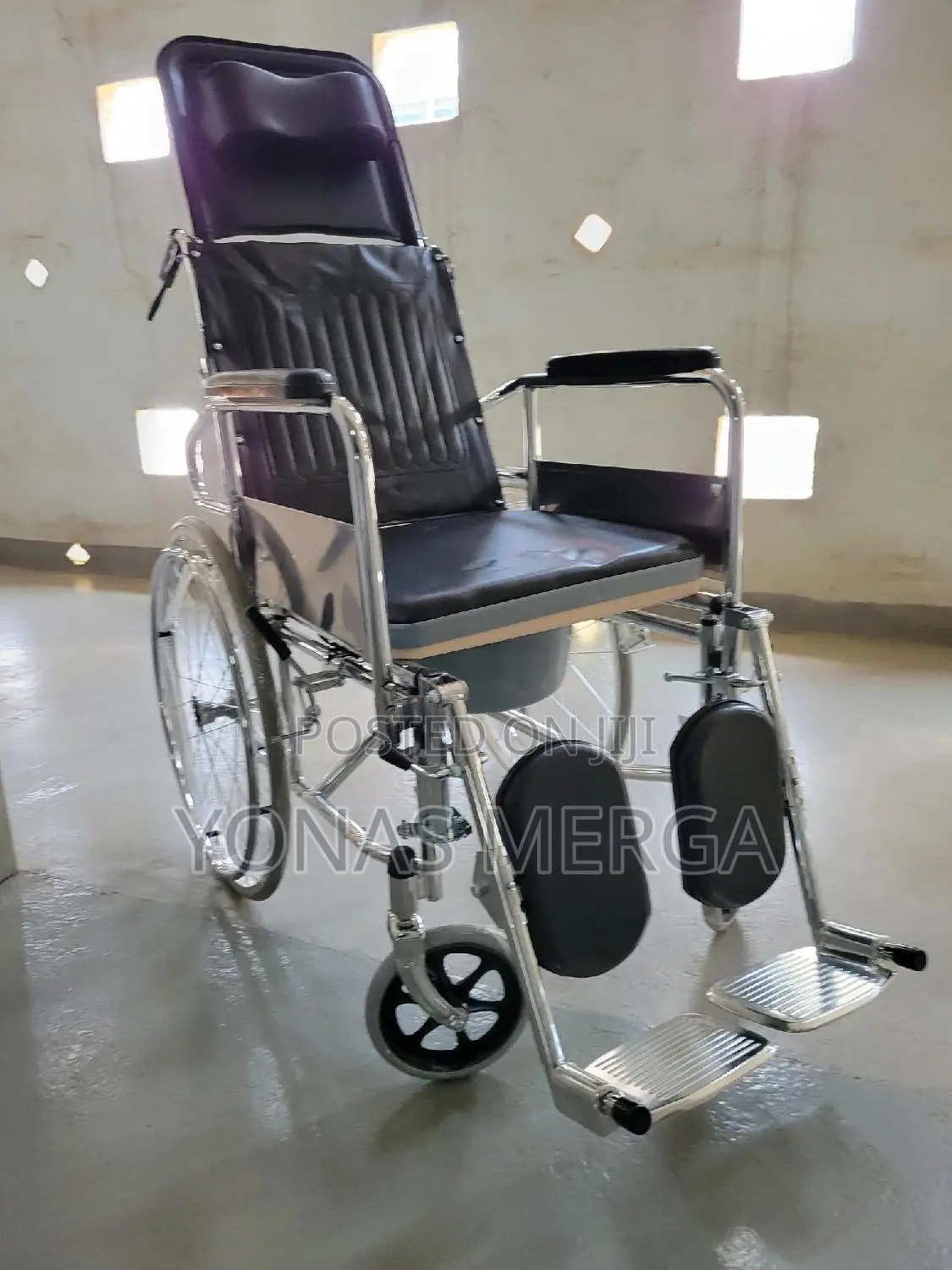 Headrest, Reclining Commode Wheelchair፫熄soft Seat Is Easier
