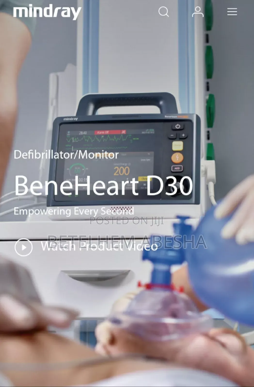 Bene Heart D30 Defibrillator