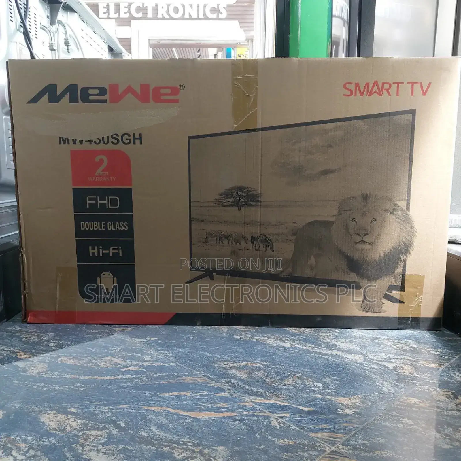 Mewe 43 Inch Double Glass Smart Android Tv