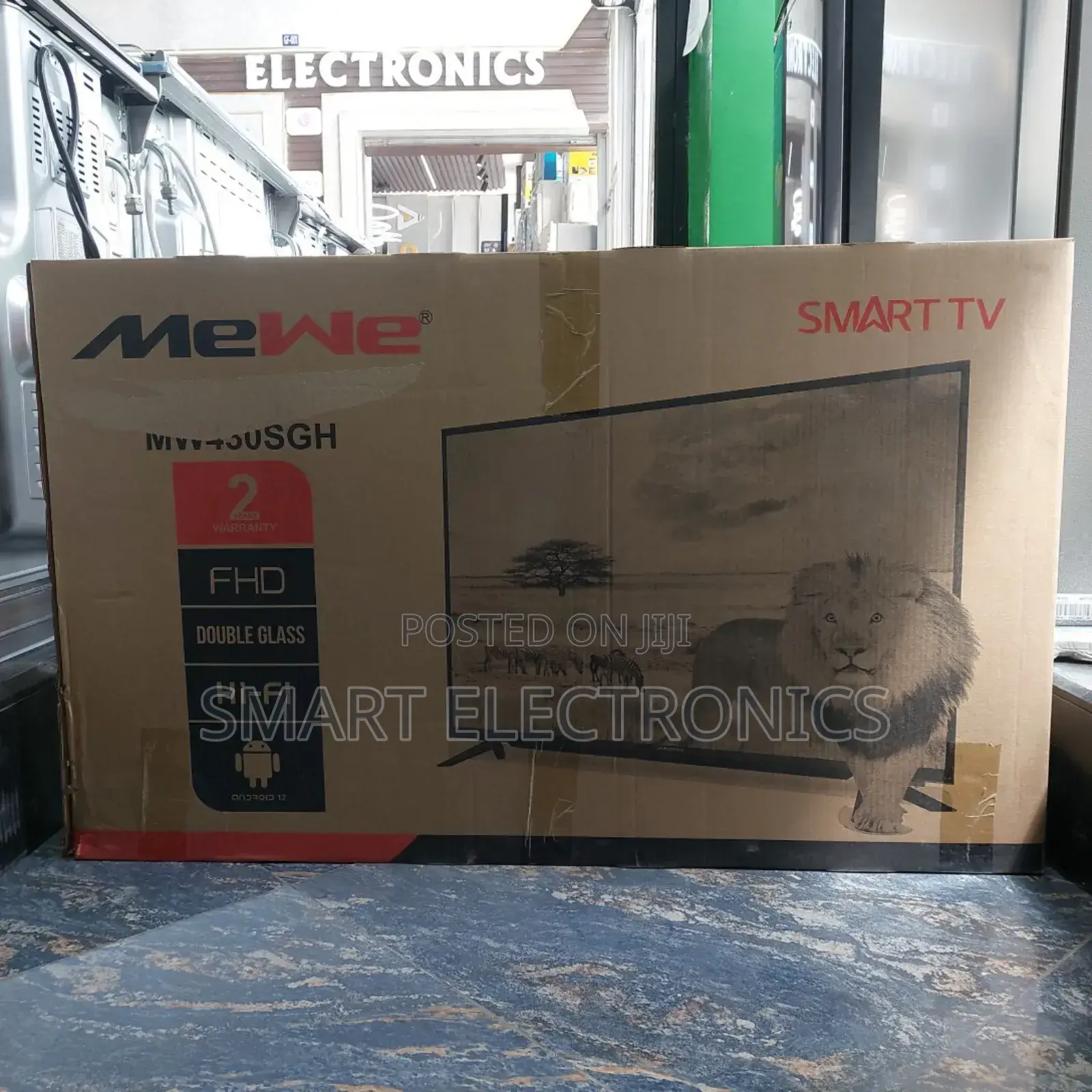 Mewe 43 Inch Double Glass Smart Android Tv