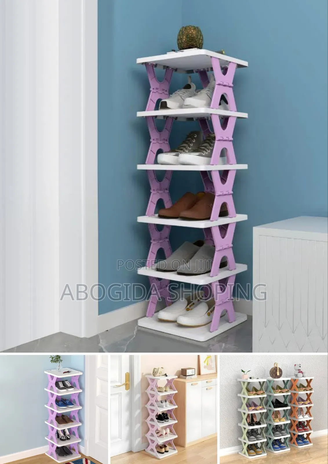 Space-Saving Durable 6 Layer Shoe Rack –