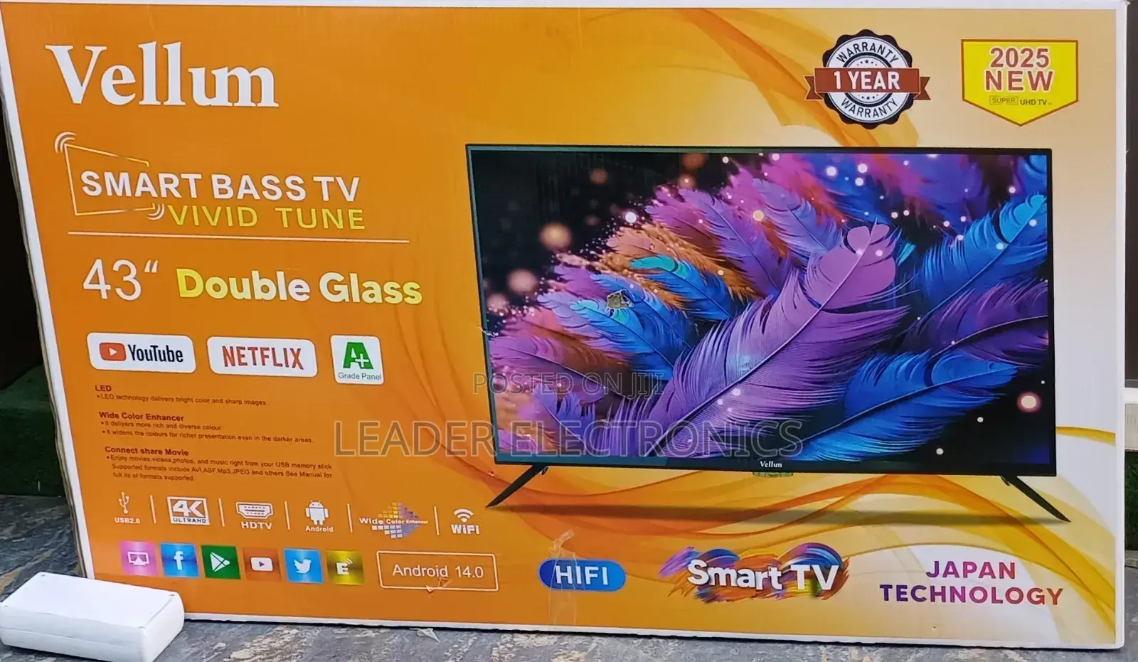 Vellum Tv 43 Inch Smart Android New 2025