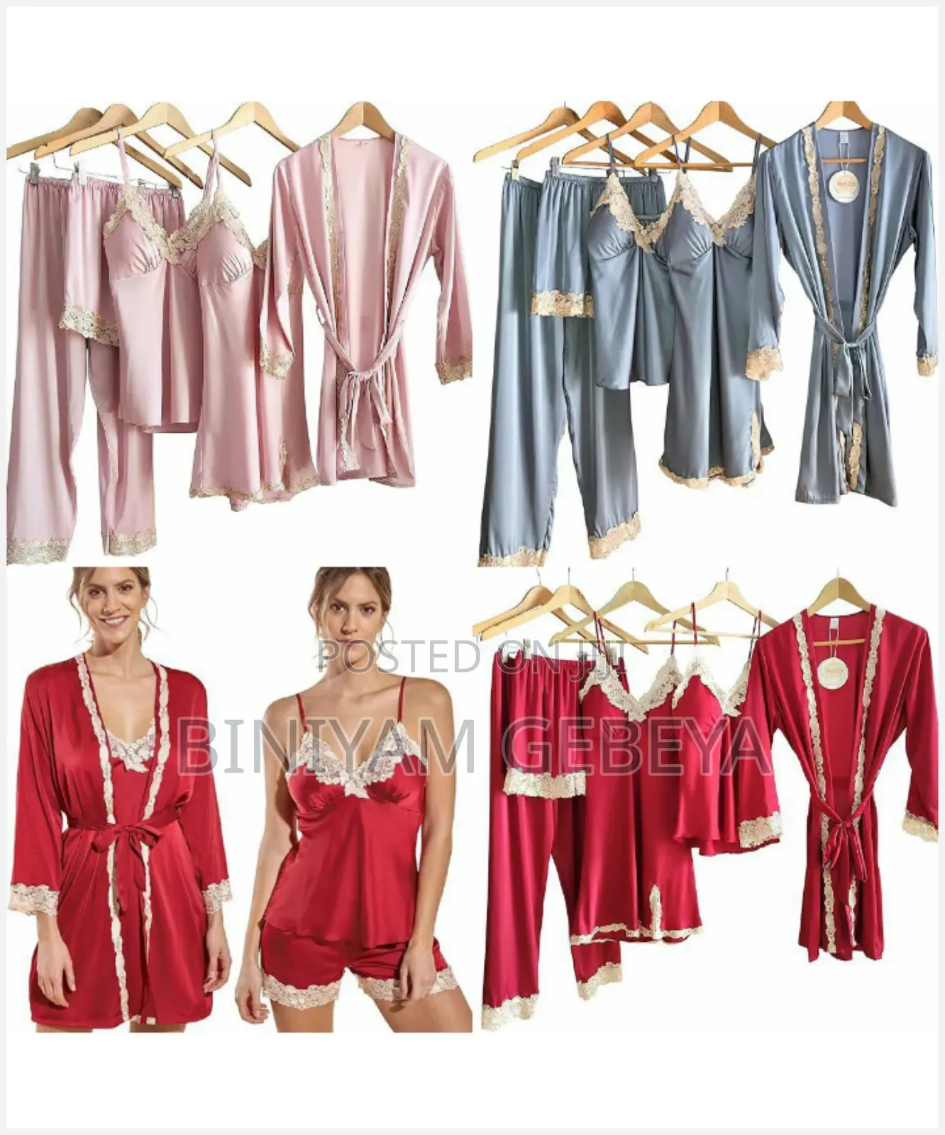 High Quality 5pcs Ladies Sleepwear Pyjamas