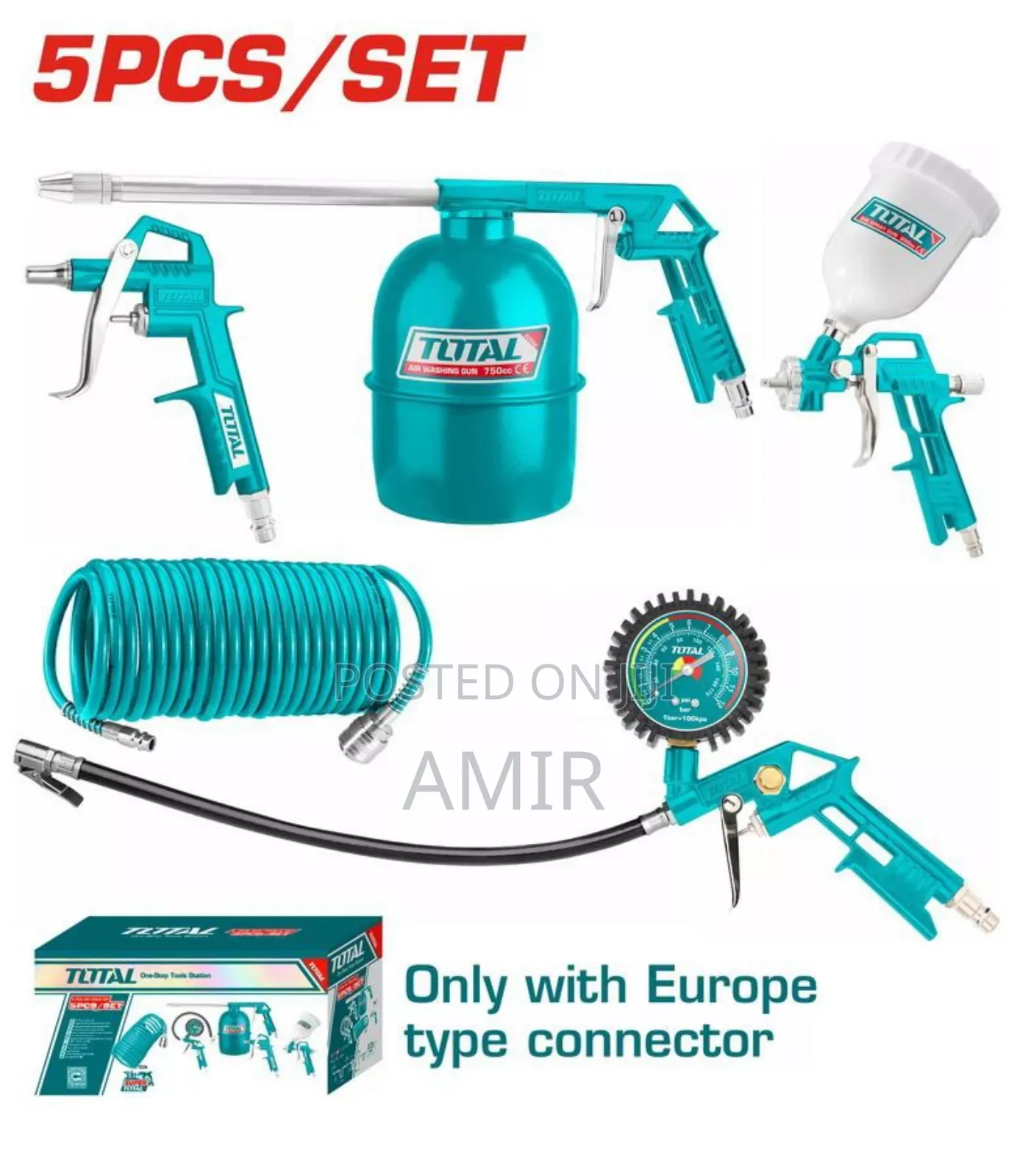 Total 5pcs Air Tool Set