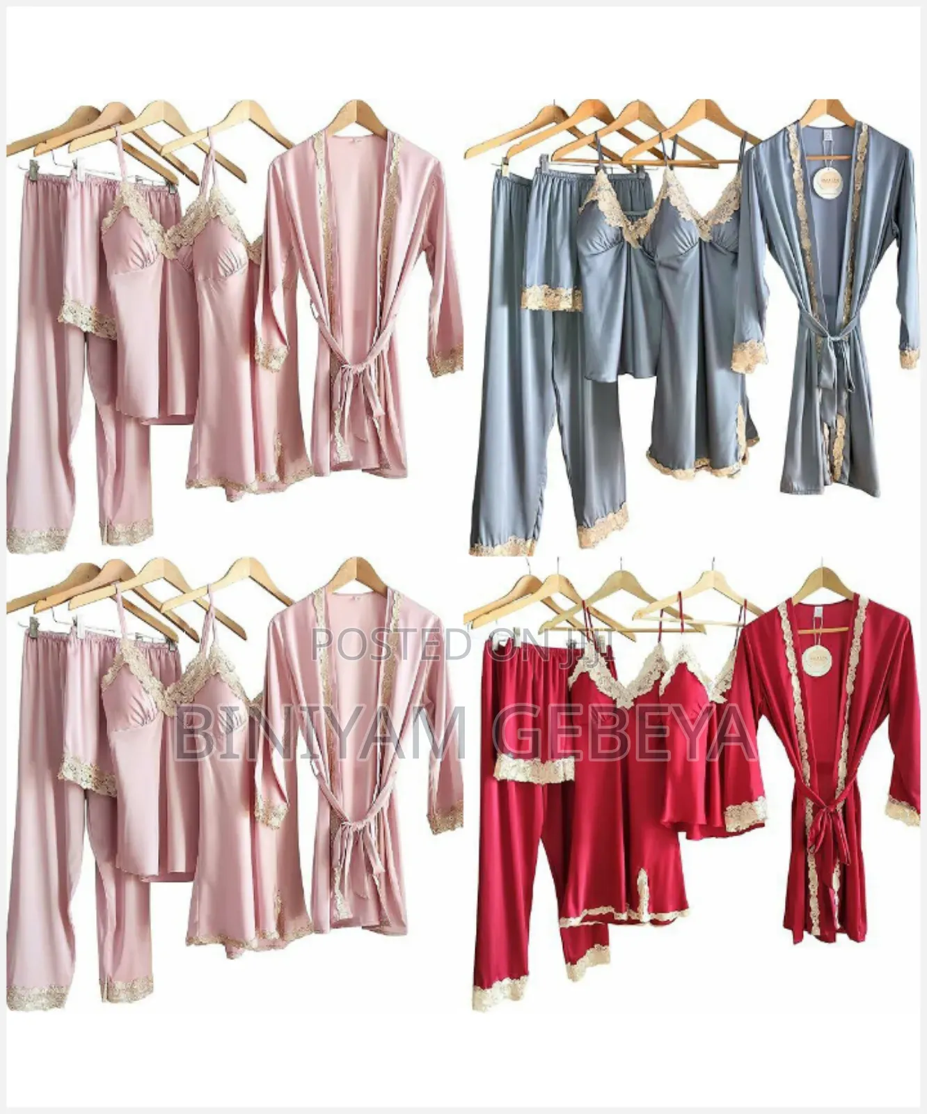 Original 5 አይነት አላባሽ ያለው Women's Sleepwear