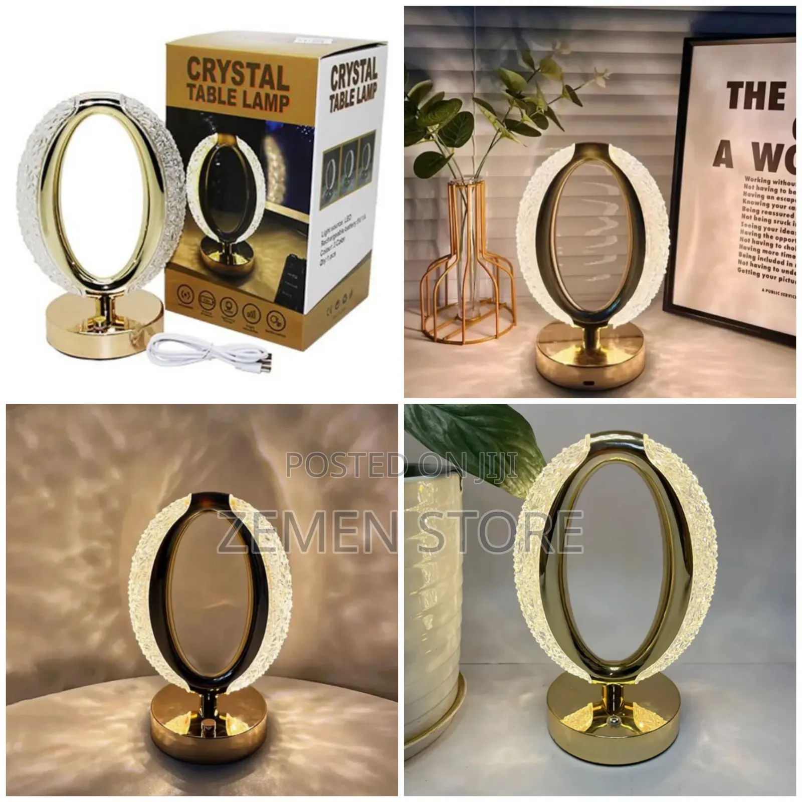 Usb Rechargeable Crystal Led Lamp – Touch Color Changing