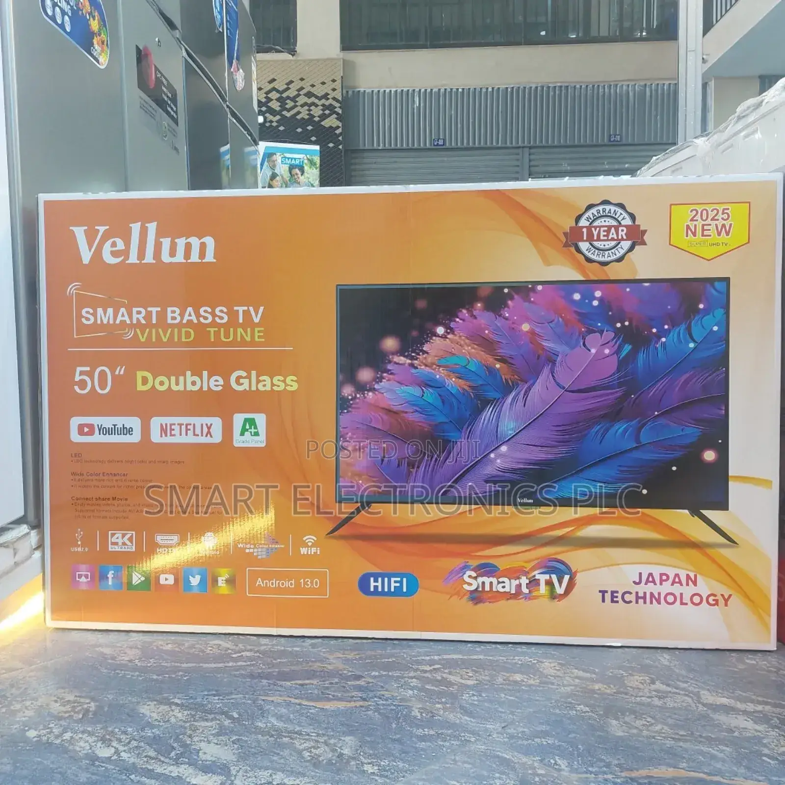 Vellum 50 Inch Tv Double Glass Smart Uhd Tv