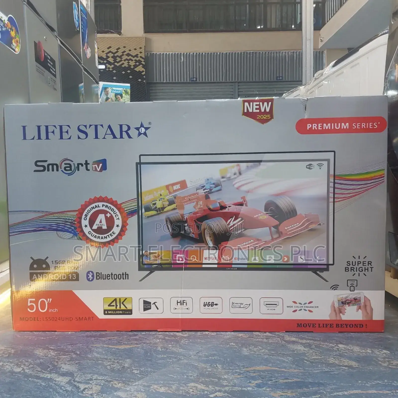Life Star 50 Inch Double Glass Smart Tv