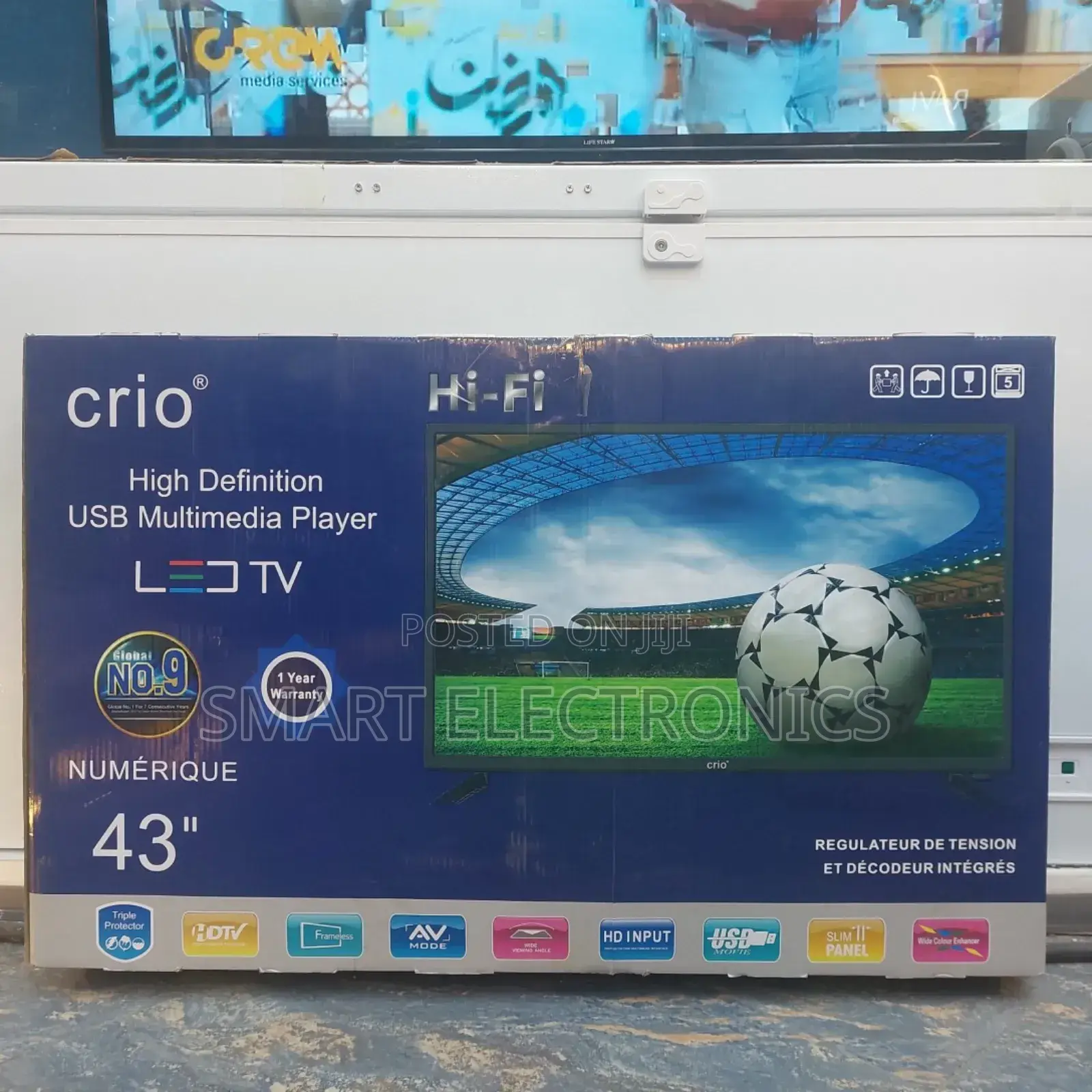 Crio 43 Inch Tv Double Glass Smart Uhd Tv