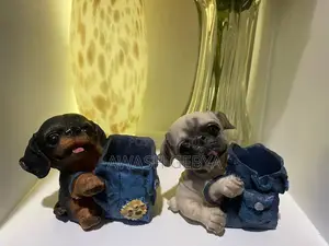 Adorable Dog Pen Holder Resin Cup