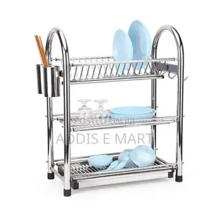 ባለ3ደረጃ የሰሃን ማንጠፍጠያ / 3 Tier Kitchen Dish Rack
