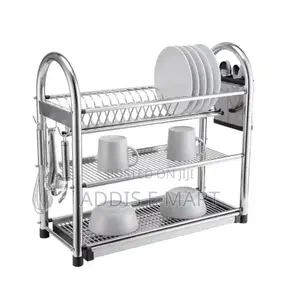 ባለ3ደረጃ የሰሃን ማንጠፍጠያ / 3 Tier Kitchen Dish Rack