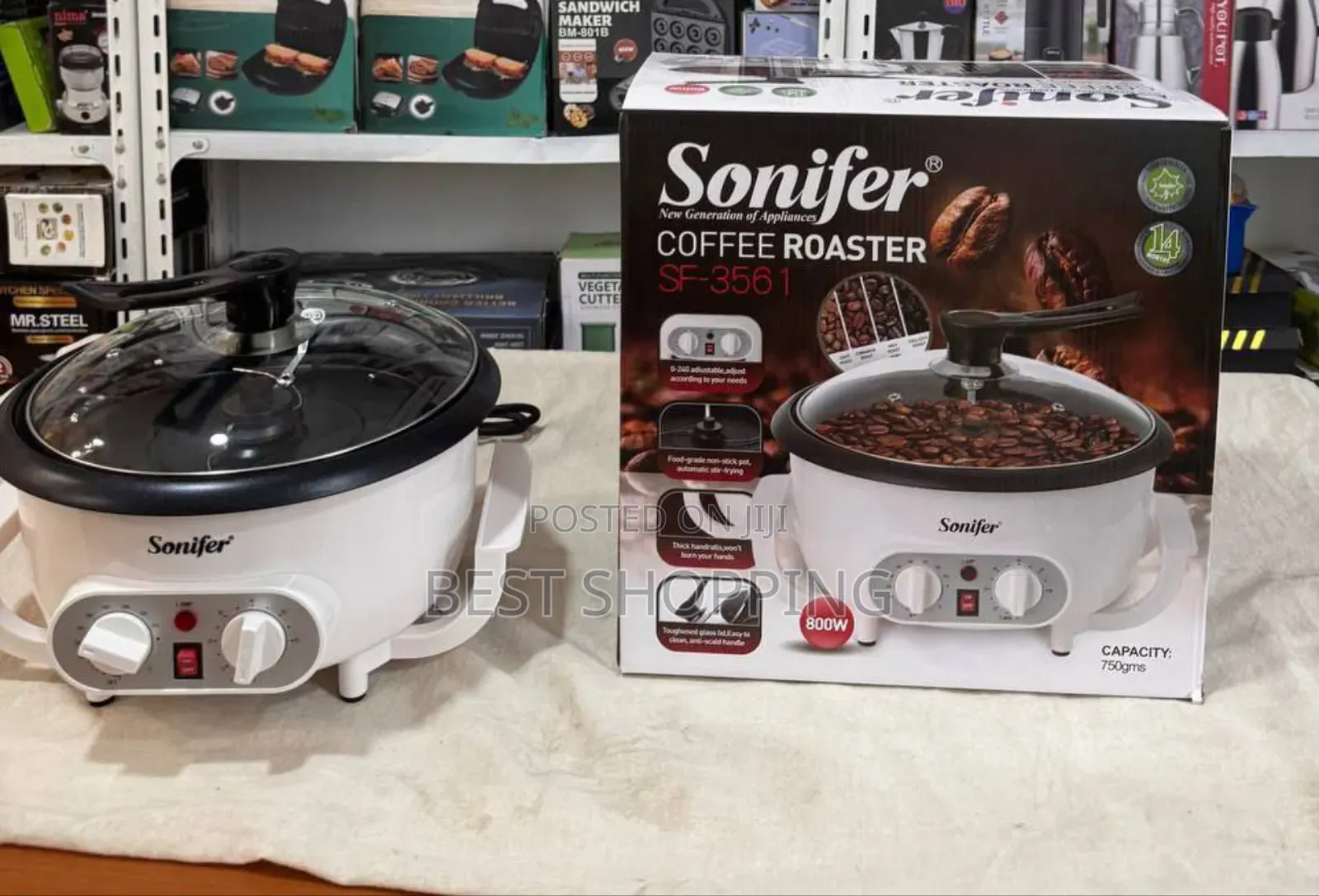 Sonifer 750 Coffee Roaster and Popcorn Maker With Timer