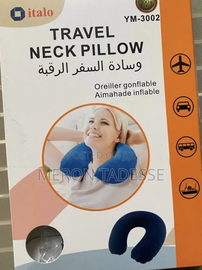 For Travelers Inflatable Travel Neck Pillow የሚነፋ የአንገት ትራስ