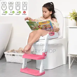 Photo - Kids Toilet Potty Training Seat With Step Stool Ladder