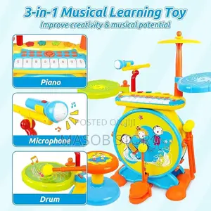 3 in 1 Musical Learning Toy 8 Keys Electronic Keyboard