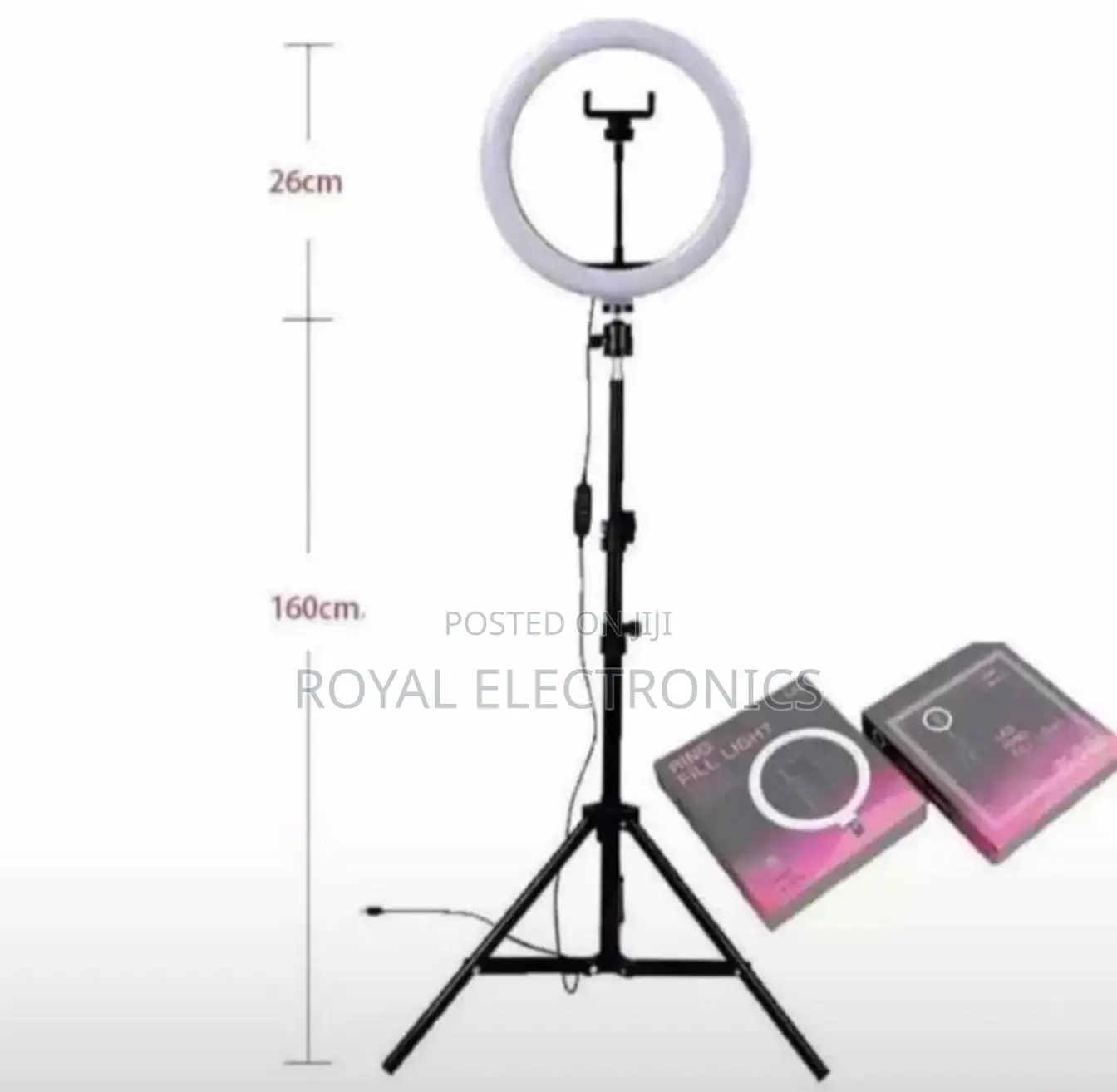 26 Centi Meter Led Ringlight With 2.1 Meter Stand