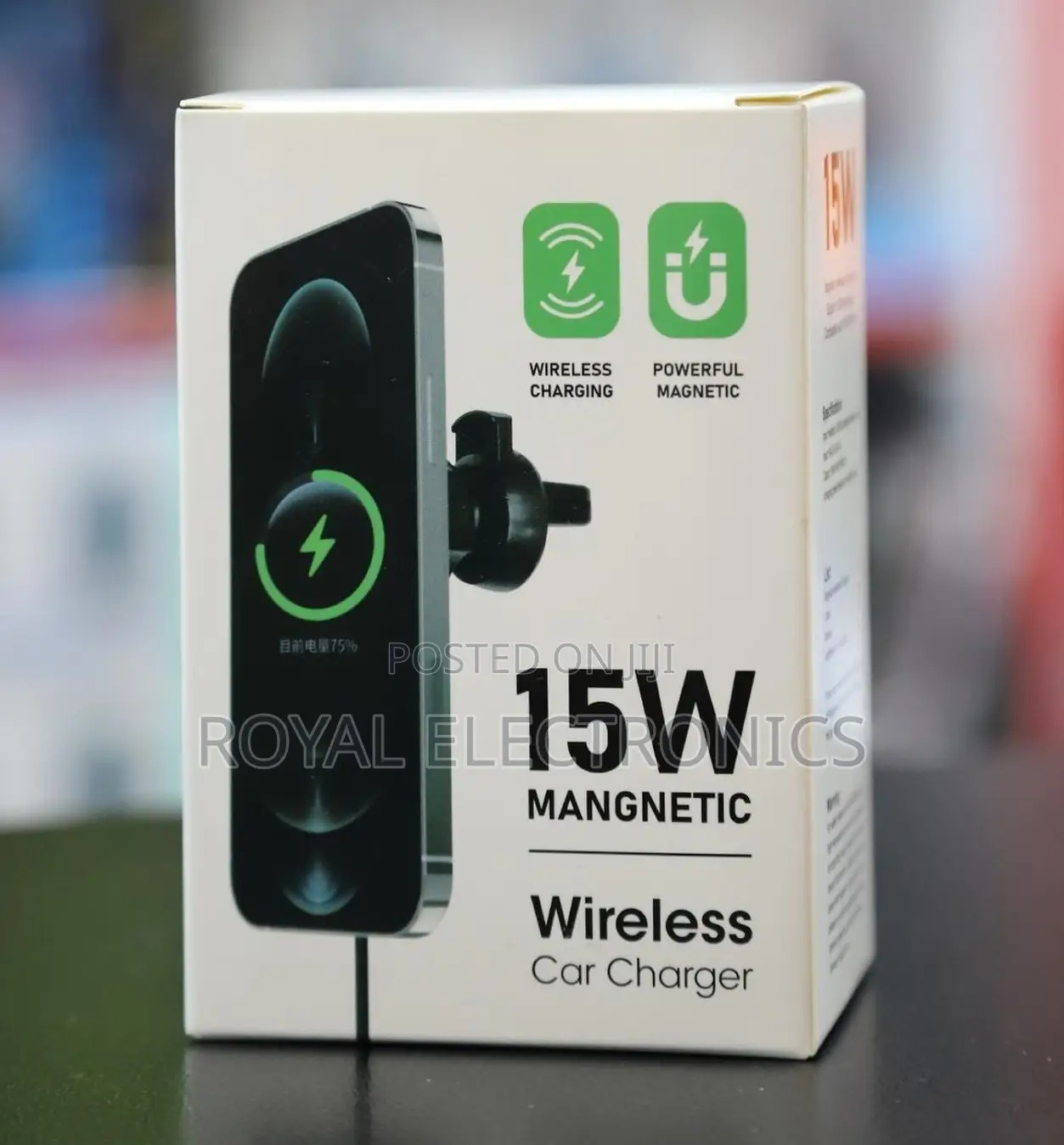 የመኪና 15 Watt Fast Charging Wireless Charger