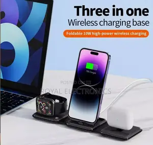 Foldable 3 in 1 Wireless Charging Station (For iPhone Only)