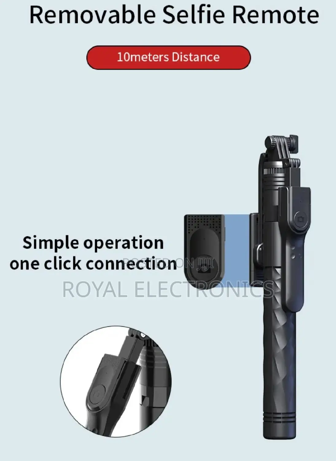 Jmary Camera/Phone Selfie Stick Tripod(1.75 Meter 1 Kg Max)